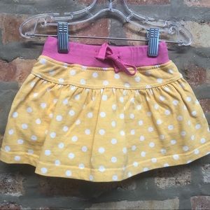 Boden Yellow Dot Skirt 12-18